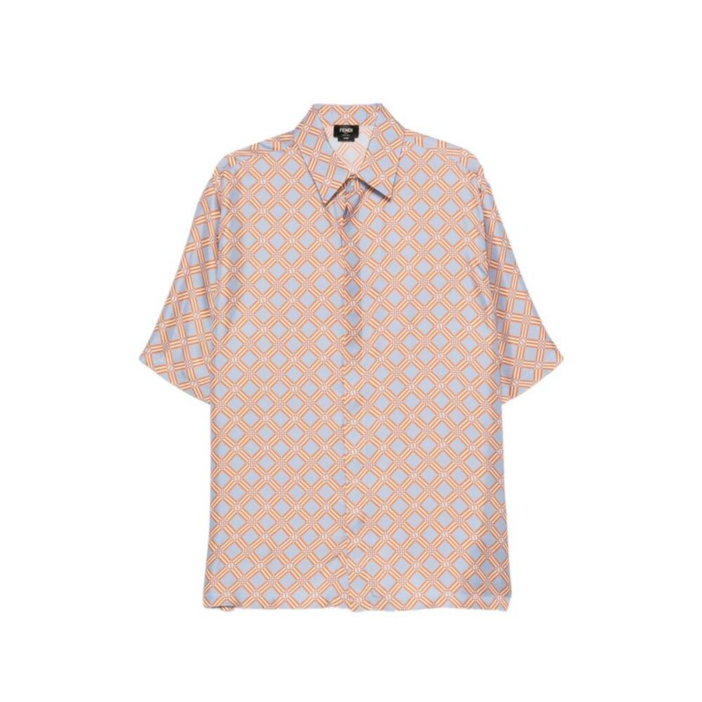 Fendi Blue Shirts Men